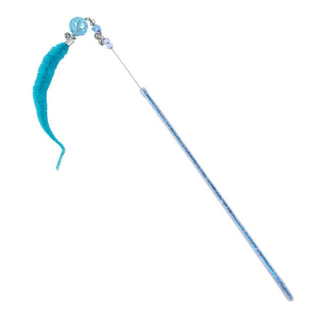 CNKOO for Cat Wand Teasing Stick for Kitten Interactive for Cat Toys Teaser with Bells