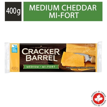 Cracker Barrel Fromage cheddar mi-fort en bloc, 400g