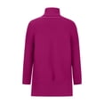 thumbnail image 4 of Timegard Sweaters for Women High Neck Long Sleeve Split Oversized Pullover Fall Winter Loose Knit Tops, 4 of 5