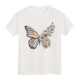 thumbnail image 1 of PMVFHDE T-Shirt Graphique Mignon pour Fille, Col Rond Décontracté, Manches Courtes, T-Shirt d'Été, Hauts, Blanc-A, 3-4 Ans, 1 of 7