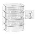 thumbnail image 3 of Couvercle de plat à légumes isolant, Couvercle empilable Transparent pour Table de cuisine, couvertures alimentaires, 3 of 8