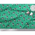 thumbnail image 2 of Soimoi Green polyester Crepe Fabric Dolphin Ocean Printed Craft Fabric by the Yard 42 Inch Wide, 2 of 3