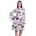 thumbnail image 1 of Moomaya Robe d'Été Fluide à Manches Longues Imprimée pour Femmes, Longueur Genou, Évasée, 1 of 6