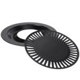 thumbnail image 1 of Barbecue Pan Smokeless Round Nonstick Baking Tray BBQ Roasting Tray Kitchen Home Utensils, 1 of 8