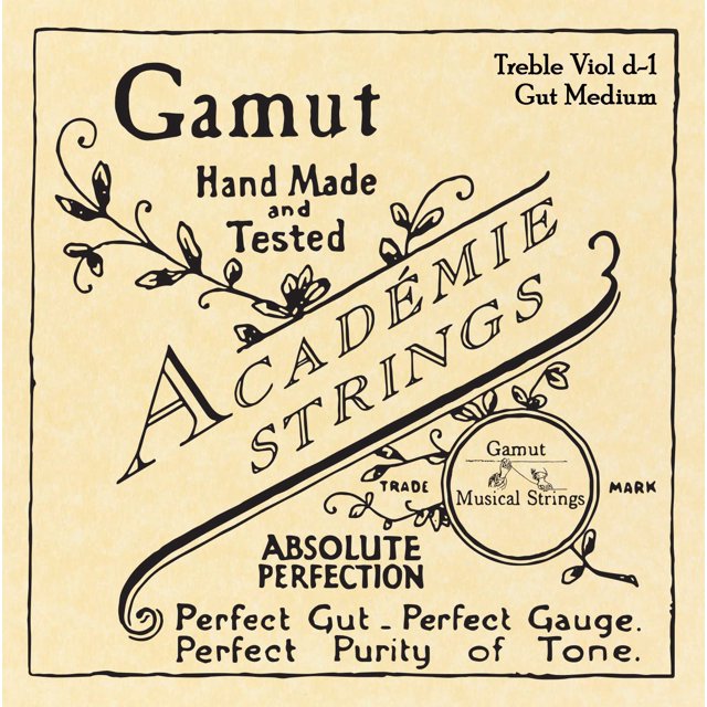 Academie Treble Viol d-1 Gut Medium Gauge - Double-Length