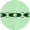 thumbnail image 1 of Ahgly Tapis Rond Lavable en Machine Intérieur Transitionnel Vert Menthe, 6 Pieds Rond, 1 of 7