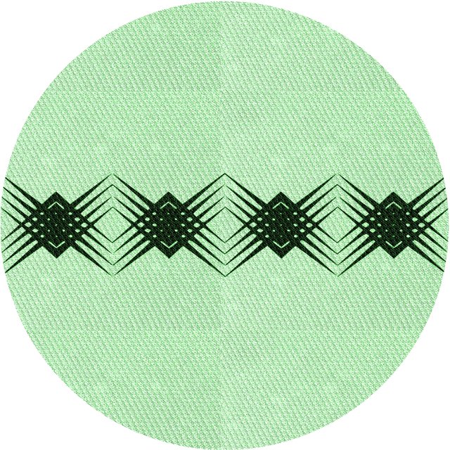 Ahgly Tapis Rond Lavable en Machine Intérieur Transitionnel Vert Menthe, 6 Pieds Rond