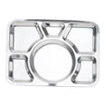 thumbnail image 2 of Assiette Compartimentée en Acier Inoxydable à 6 Sections Plateau pour Lunch et Aliments Assiette de Séparation, 2 of 7