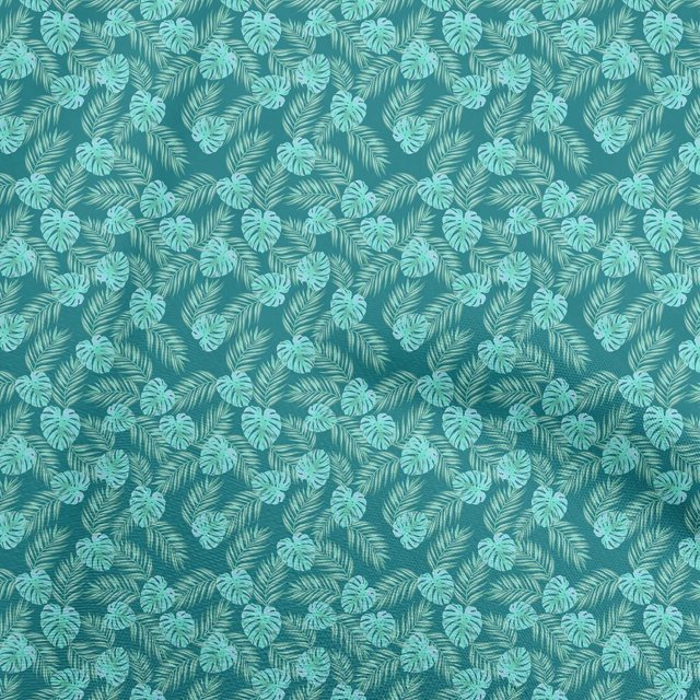 oneOone Polyester Spandex Teal Green Fabric Tropical Sewing Craft Projects Fabric Prints By Yard 56 Inch Wide