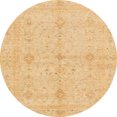 thumbnail image 1 of Ahgly Company Indoor Round Abstract Orange Abstract Area Rugs, 4' Round, 1 of 6