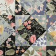 thumbnail image 1 of oneOone Velvet Black Fabric Florals Sewing Craft Projects Fabric Prints By Yard 58 Inch Wide, 1 of 4