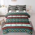 thumbnail image 1 of Erosebridal Aztec Bedding Sets Full Size for Adult, Rustic Bear Comforter Sets with Sheets, Geometric Stripe Decor, 7pcs, 1 of 5