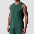 thumbnail image 2 of Timegard Tank Tops Men V Neck Breathable Sleeveless Loose Workout Tee Solid Color Athletic Shirts Top, 2 of 7