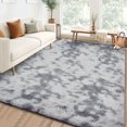 thumbnail image 2 of HOMERRY 5ft x 8ft Shaggy Area Rugs for Bedroom Living Room Fluffy Rug Plush Decorative Rug for Indoor Home Floor Carpet, Light Gray, 2 of 2