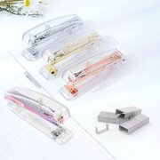 Sentmoon Transparent Stapler Modern Stylish Design High End Office Supplies Clear Acrylic Stapler for Binding Student Desktop Stapler Fashionable Office Accessories