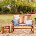 thumbnail image 4 of Leigh Country Table d'Appoint en Bois Dur Fait Main pour Patio Extérieur, Marron, 4 of 11