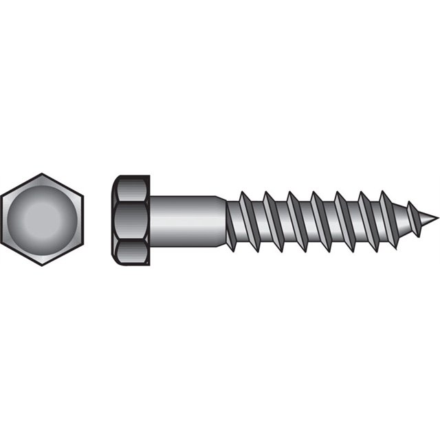 The Hillman Group 812062 Hot Dipped Galavanized Hex Lag Screw, 3/8 X 2-Inch, 100-Pack