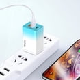 thumbnail image 3 of ZZkhGO 65W Gradient Charger, GaN Fast Charging Head with LED Indicator, Multi Port USB C Charger for Phone Tablet Laptop, 3 of 6