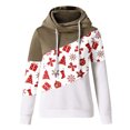 thumbnail image 4 of Women Christmas Printed Pullover Hoodies Long Sleeve Drawstring Hooded Tops Sweatshirt, 4 of 5