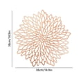 thumbnail image 4 of Yhmxh Gold Metallic Round Placemats Bulk Pressed Vinyl Leaf Dinning Kitchen Table Mats Decorations Setting Place Mats for Christmas Wedding Thanksgiving Party Event Holiday Autumn Harvest, 4 of 7