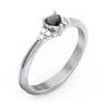 thumbnail image 3 of Birthstone Heart Ring with Shoulder Accents - Smokey Quartz (June), 3 of 4