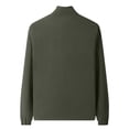 thumbnail image 4 of RXIRUCGD Veste à Col Montant à Manches Longues pour Homme, Sport Décontracté Quotidien Extérieur, Vert Armée, Taille : L, 4 of 8