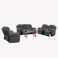 thumbnail image 5 of Cosmic Homes Ensemble de Fauteuil Inclinable Électrique Cascade 3 Pcs en Tissu Luxueux - Gris, 5 of 5