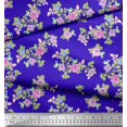 thumbnail image 3 of Soimoi Tissu Popeline de Coton Feuilles & Roses Imprimé Floral 1 Yard 42 Pouces de Large, 3 of 3