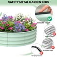 thumbnail image 3 of Round Raised Garden Beds – Set of 2 Galvanized Steel – 3x3x1FT – Open Bottom & Weather-Resistant – Anti-Rust – Vegetables, Flowers & Herbs- Olive Green, 3 of 6