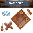 thumbnail image 2 of WE Games Tic Tac Toe Wooden Game Set, Coffee Table Game for Families, 2 of 11