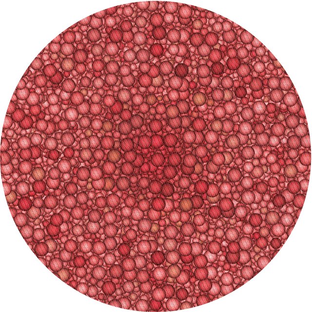 Ahgly Company Tapis d'Intérieur Ronds Transitionnels Rouges Lavables à la Machine, 3 Pieds Rond