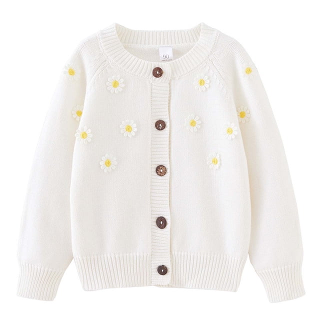 Cameland Cardigan en Tricot à Col Rond Décontracté pour Enfants, Veste, Veste en Coton à Boutons pour Enfants
