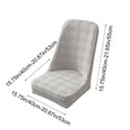 thumbnail image 3 of EGNMCR Home Decor, Room Decor, Wall Decor Large Arcs Half Pack Elastic Dining Table Chair Cover Half Round Household Chair Cover Cushion Backrest One Universals Chair Flock Stools Cover Cover, 3 of 6