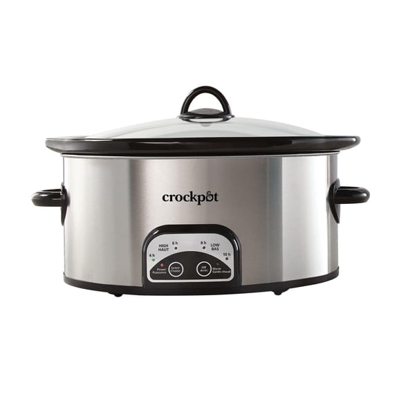 Crockpot de 5,7 L Mijoteuse à une touche, acier inoxydable