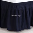 thumbnail image 4 of PiccoCasa Polyester Brushed Bed Skirt with Elastic Dust Ruffles 16" Drop, Full Navy Blue, 4 of 8
