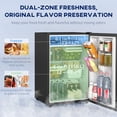 thumbnail image 3 of HOMCOM 4.5 Cu Ft Mini Fridge with Freezer, Wheels, Refrigerator, Black, 3 of 11