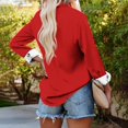 thumbnail image 4 of Yuyuzo Button down Shirts for Women Drop Shoulder Blouse Long Sleeve Oversized Shirt Work Office Solid Color Tops, 4 of 6