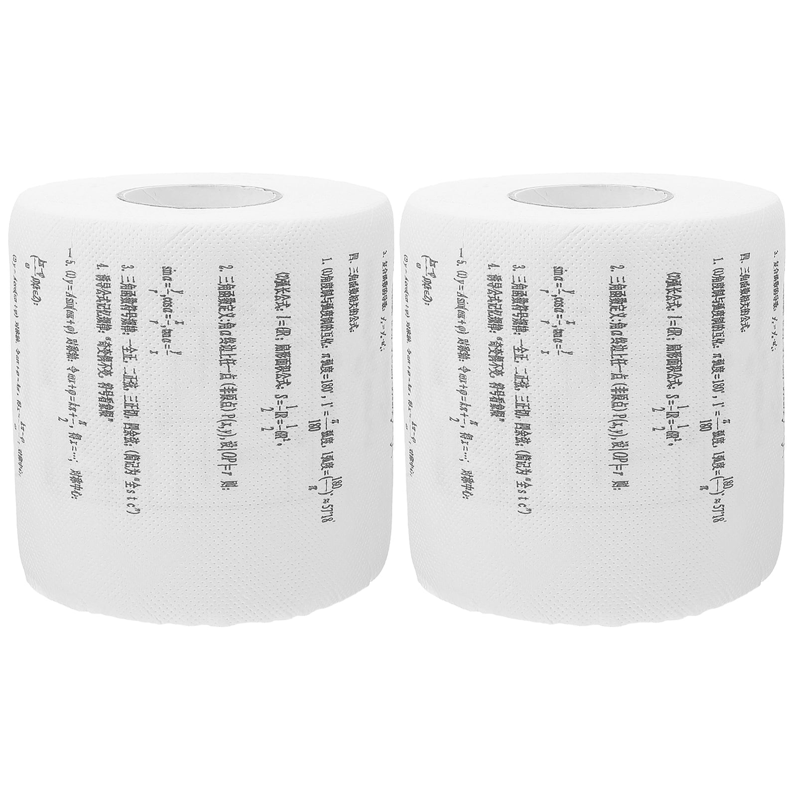 2 Rolls of Novelty Toilet Paper Roll Mathematical Formula Printing Toilet Paper Funny Toilet Paper Roll