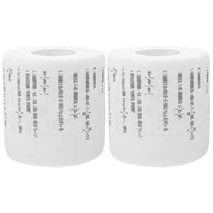 2 Rolls of Novelty Toilet Paper Roll Mathematical Formula Printing Toilet Paper Funny Toilet Paper Roll