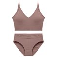 thumbnail image 4 of Sports Bralettes for Women Full-Coverage Bra Feature V-Neck Padded Bra Style W-785 Purple L, 4 of 4
