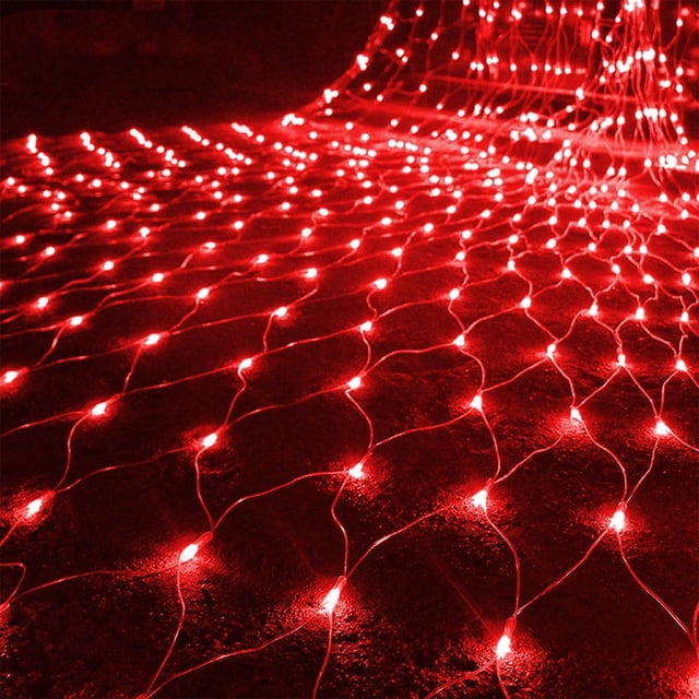 Estbridge Halloween/Christmas Net Lights Outdoor 6.6FT x 6.6FT 144 LED Fairy String Light with 8 Lighting Modes Connectable Light for Garden Tree Bushes Holiday Wedding Party Decoratio