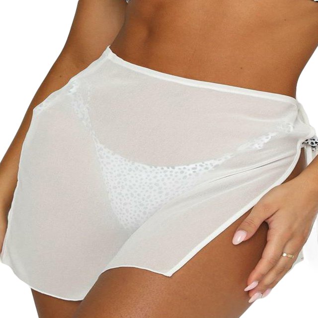MesaSe Bikini Transparent en Maille pour Femmes, Paréo, Jupe Courte, Maillot de Bain