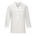 thumbnail image 4 of Hauts pour Femmes Manches Longues Mode pour Femmes Col en V Col Montant Manches Longues Blouse Décontractée Hauts Chemise, 4 of 8
