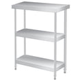 thumbnail image 1 of Edtara Stainless Steel 3-Tier Shelving Unit, 400lbs Load Capacity Storage Shelf With Adjustable Leveling Feet, Ideal for Home Kitchens, Commercial Pantries and Garage Organization, 1 of 7
