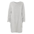 thumbnail image 4 of Kcodviy Robe Chandail d'Hiver en Tricot pour Femmes, Grande Taille, Col Roulé, Chaude, Manches Longues, Robes Chandail pour Femmes, Longueur Genou, Mini-Robe Chandail avec Poche, 4 of 5