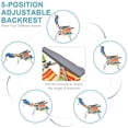 thumbnail image 3 of Costway Ensemble de 2 Chaises de Plage Pliantes avec Table, Chaise Inclinable d'Extérieur à 5 Positions, 3 of 10