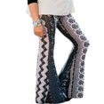 thumbnail image 1 of Women‘S Boho Hippie High Waist Printed Long Flared Bell Bottom Pants, 1 of 3