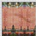 thumbnail image 2 of Soimoi Satin Silk Fabric Peacock Panel Print Sewing Fabric Yard 42 Inch Wide, 2 of 3