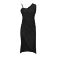 thumbnail image 4 of Robes d'Été pour Femmes Fendues Ajustées Sans Manches Asymétriques Robes de Bal de Promo Robes de Fête Robes de Retour à la Maison, 4 of 8