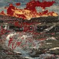 thumbnail image 1 of Ahgly Company Indoor Square Abstract Red Abstract Area Rugs, 3' Square, 1 of 6